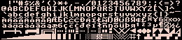 [Some Unscii8 glyphs]